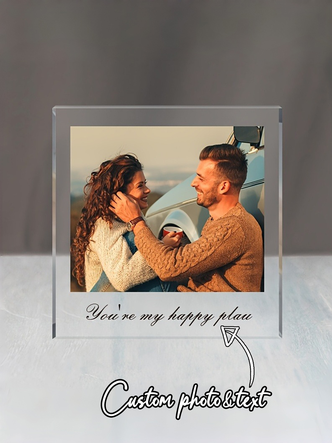 A personalized acrylic photo plaque—the perfect Valentine's Day gift